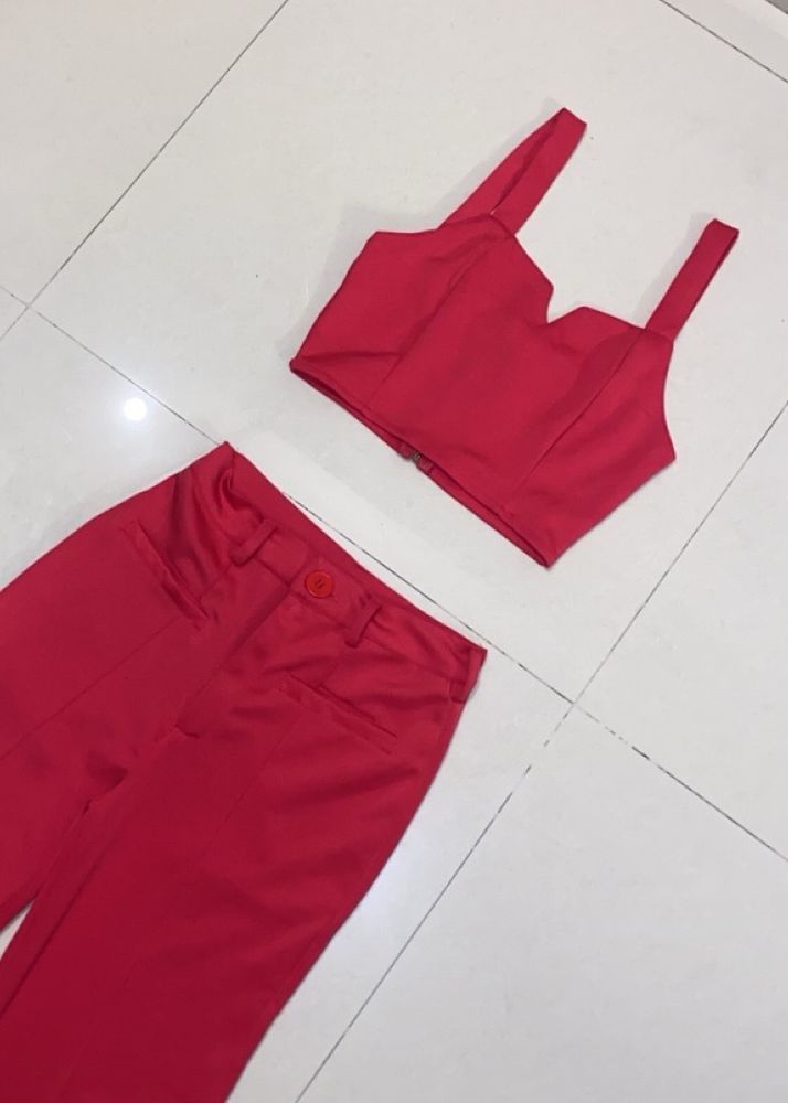 Two Piece Set: Aesthetics Pink Top With Trouser!!!