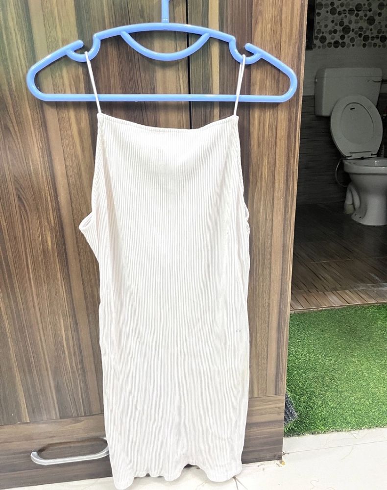 New H&m White Strappy Bodycon Dress