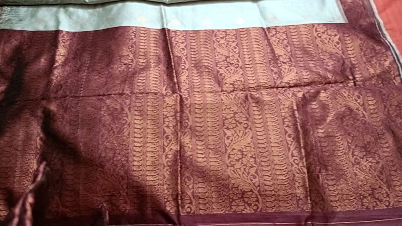 Silk Cotton With Contrast Border