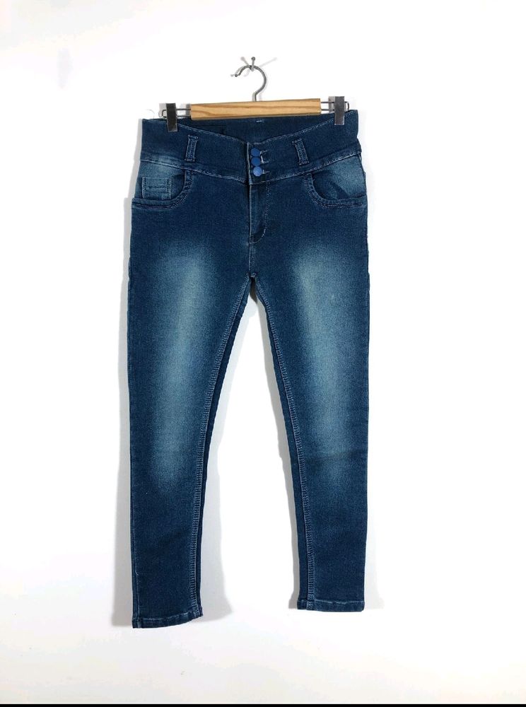 Blue Skinny Fit Jeans(Women's)