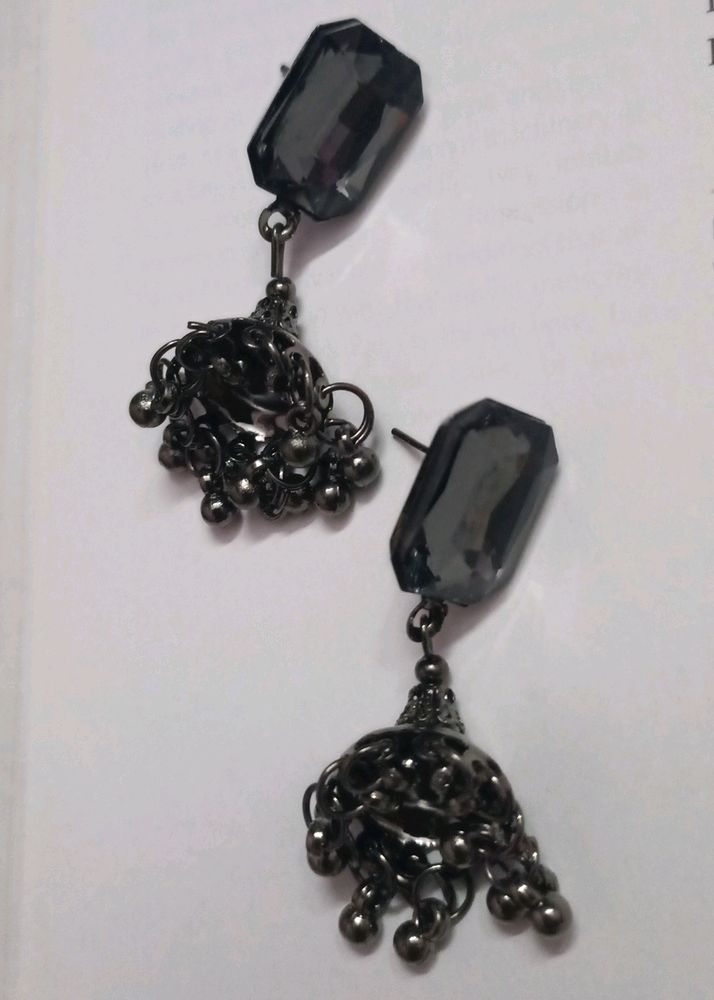 Black Indo Western Earrings