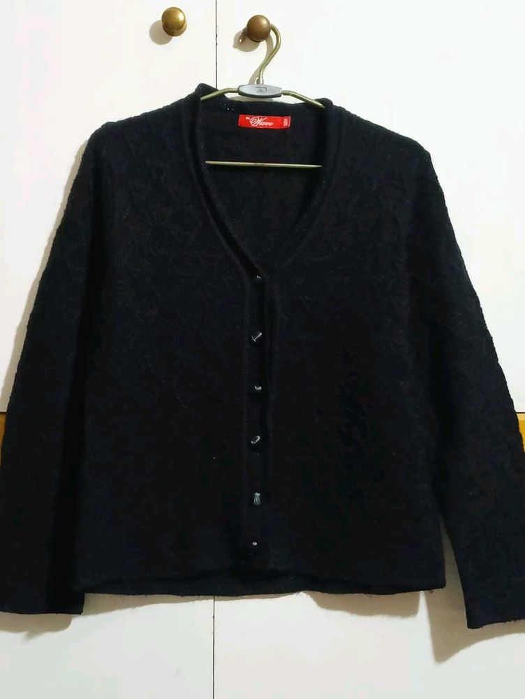 Jet Black Cardigan