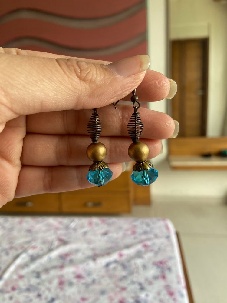 Artificial Antique Gold Earrings