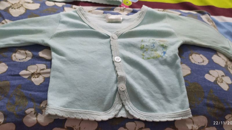 Baby Girl/Boy Full Sleeves Front Open Shirt