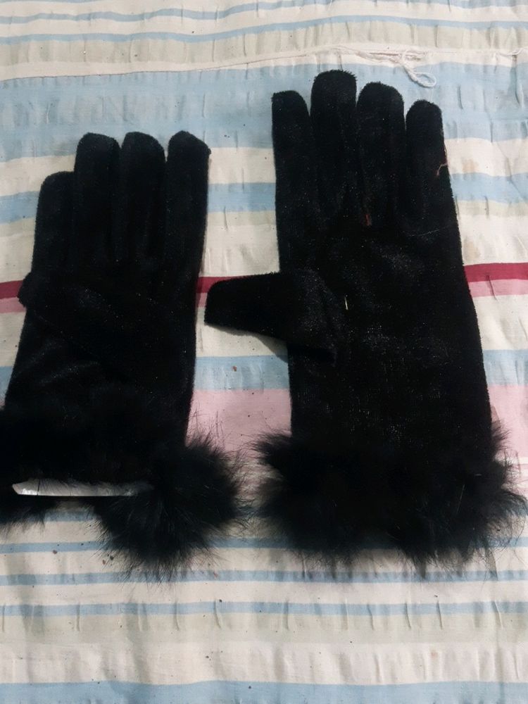 Black Shimmer Gloves