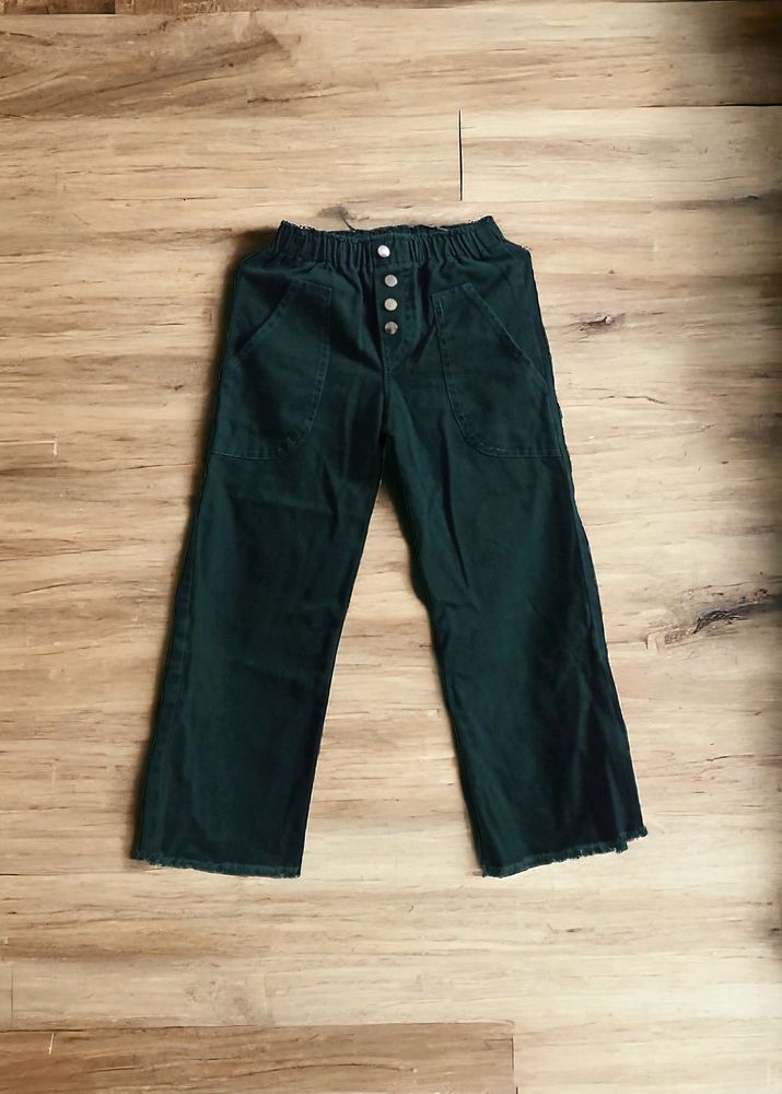 Green Wide Leg Pant