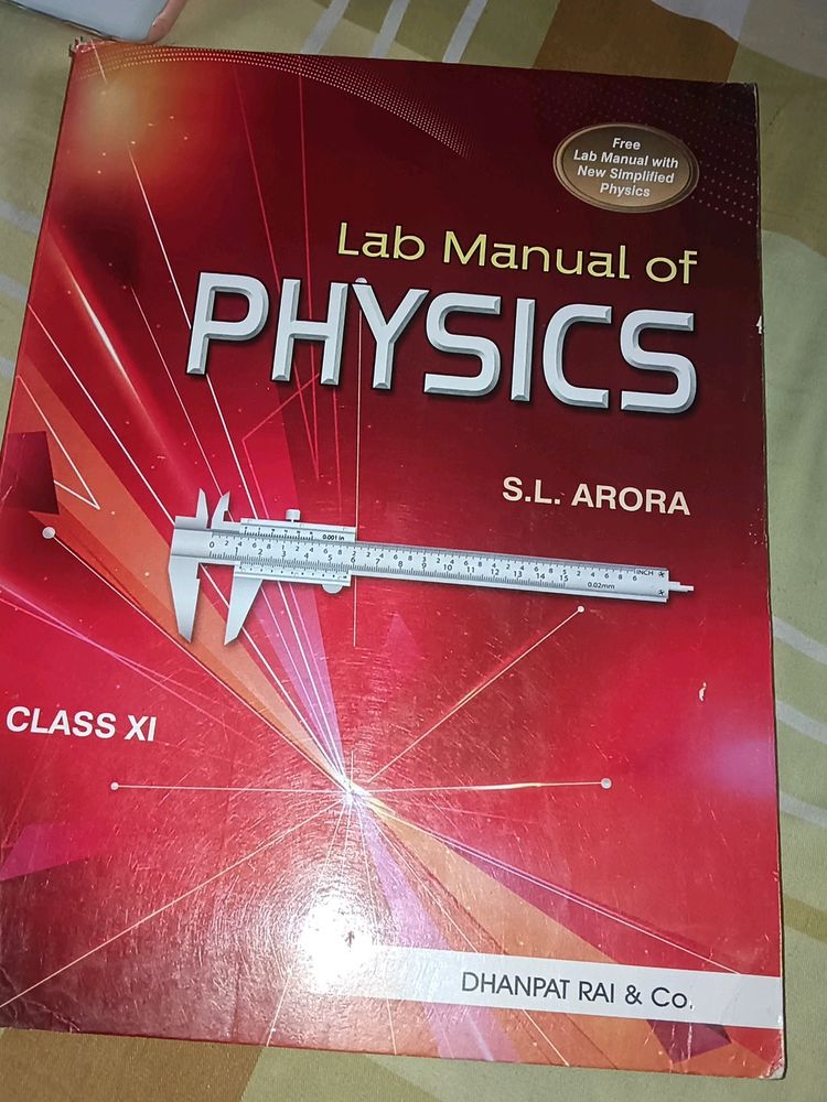 Physics Class 11th SL Arora Lab Manual