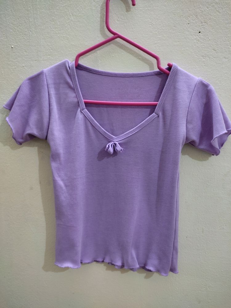 Violet Crop Top