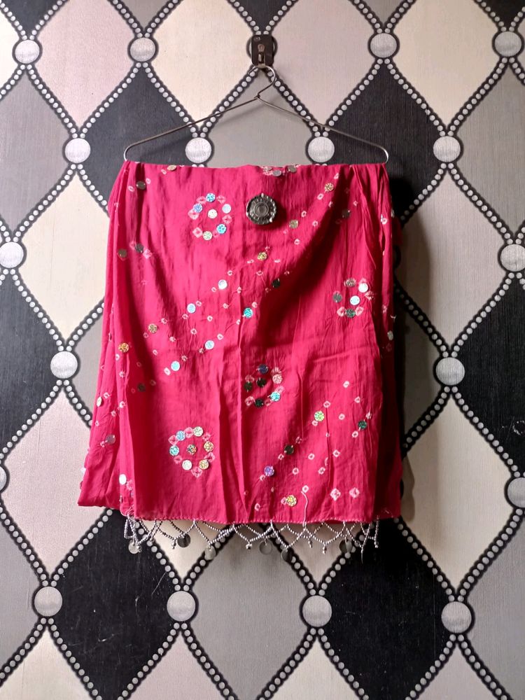 Pink Bandhni Dupatta