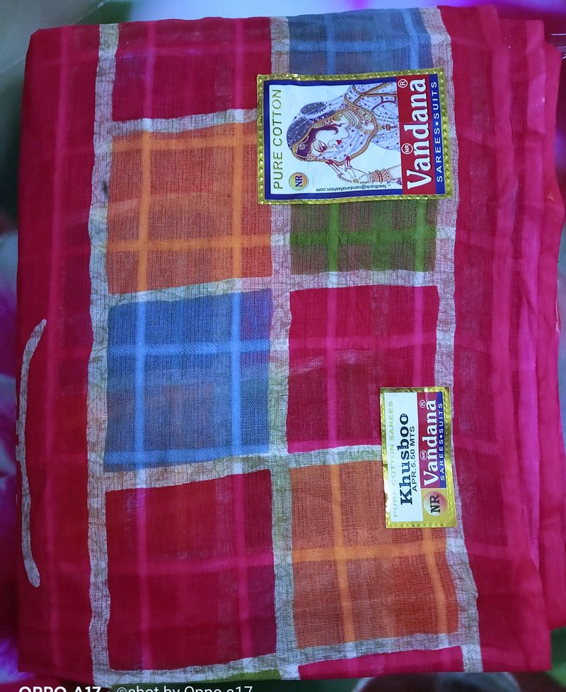 Vandana Brand New Pure Cotton Saree