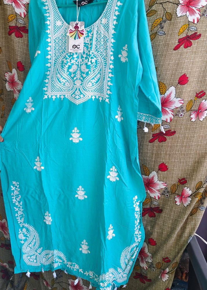 Lakhnawi Kurta Pant With Dupatta Set