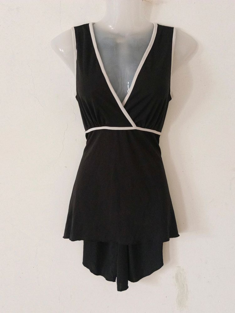 BLACK UP & DOWN DRESS