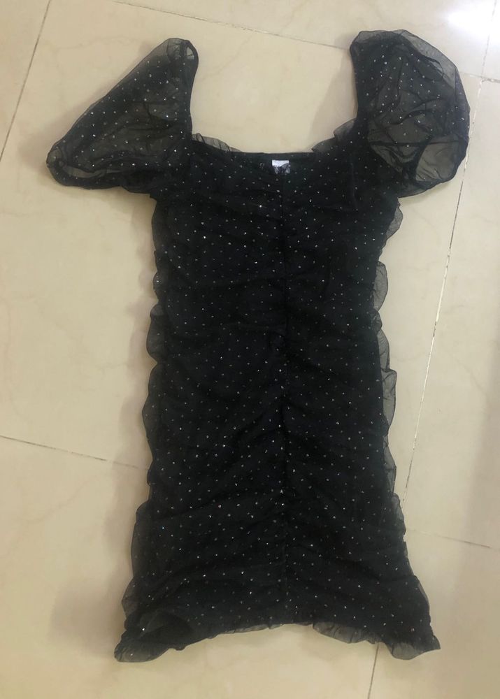 Rhinestone Black H&M Dress