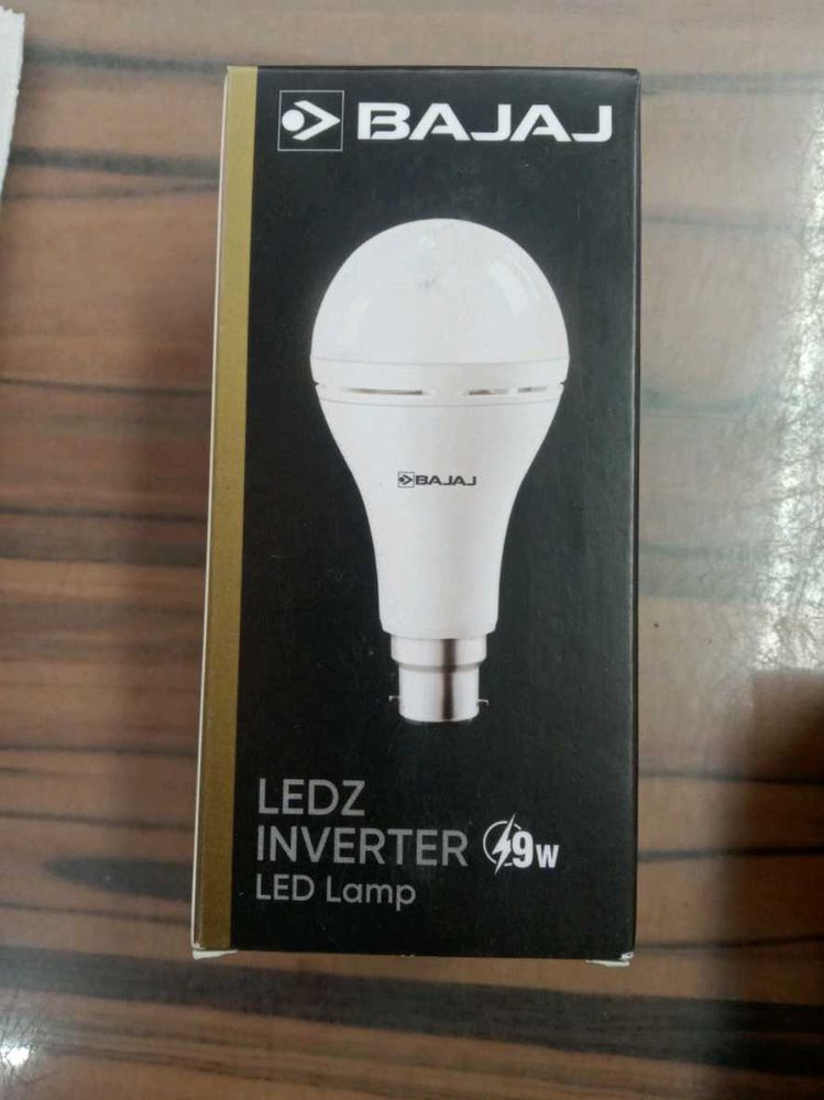 Bajaj 9w Inverter Bulb | Rechargeable Brand New