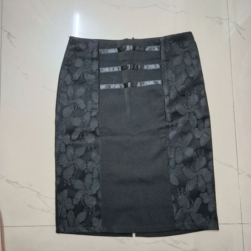 Black Lace Formal Skirt