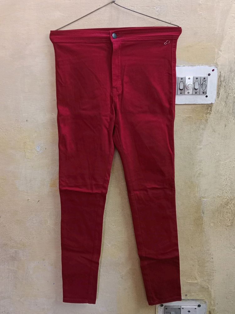 FOREVER 21 Women's Red Pant