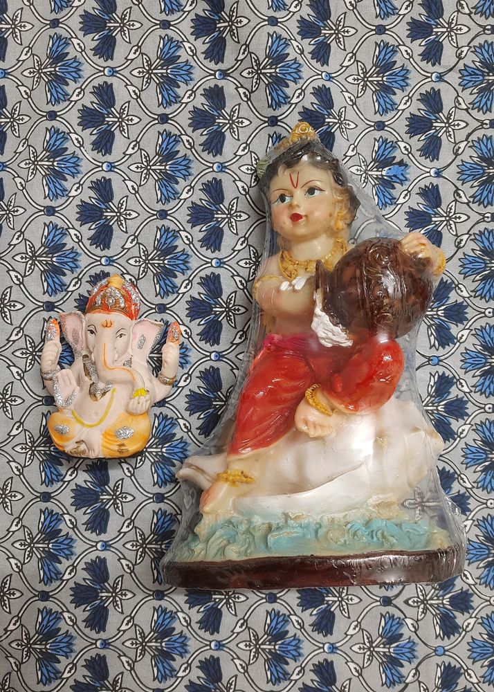 Laddu gopal And Ganesha