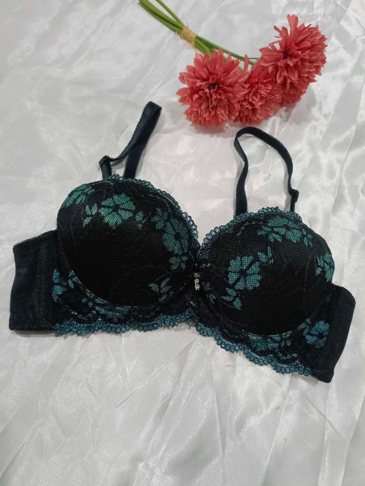 Imported Designer Bra With Shinning Flower