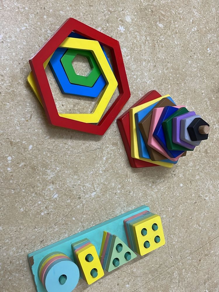 3 Puzzle Sets - Stackers