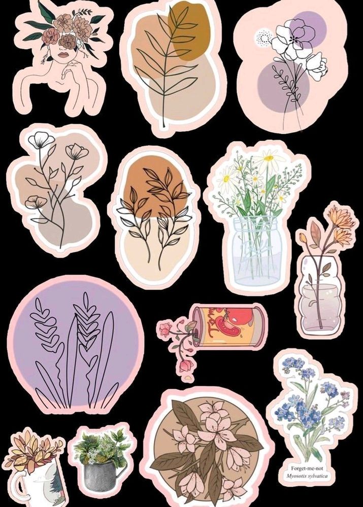 2 Sheet Of Cute Matte Stickers