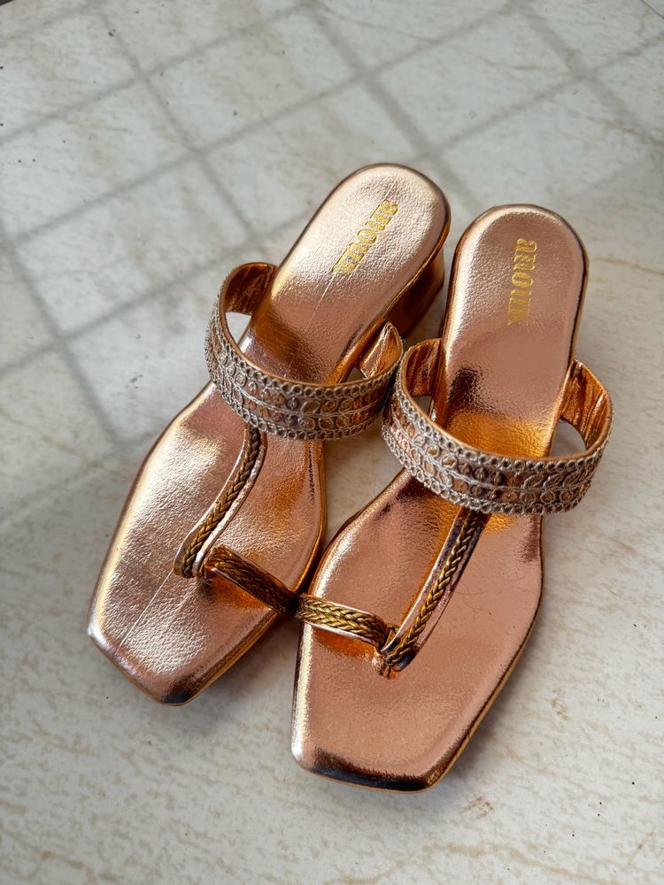 Rose gold Block Heel