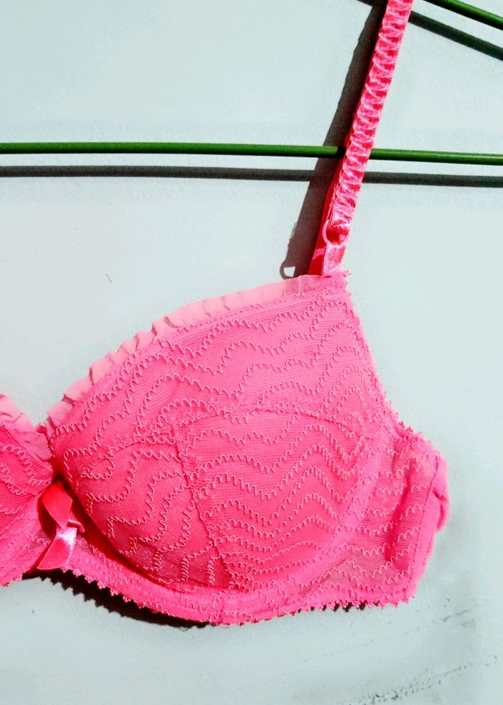 Padded Pink Rose Bra