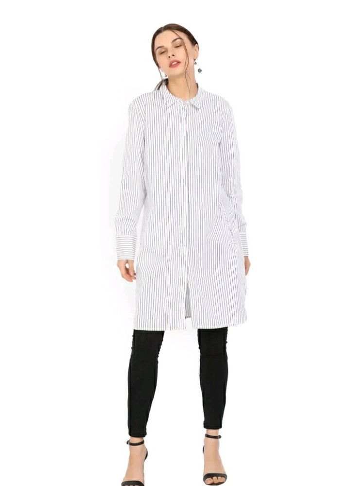 VERO MODA Striped Casual White Shirt