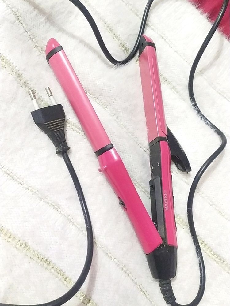 2 In One Hair Straightener And Curler NOVA