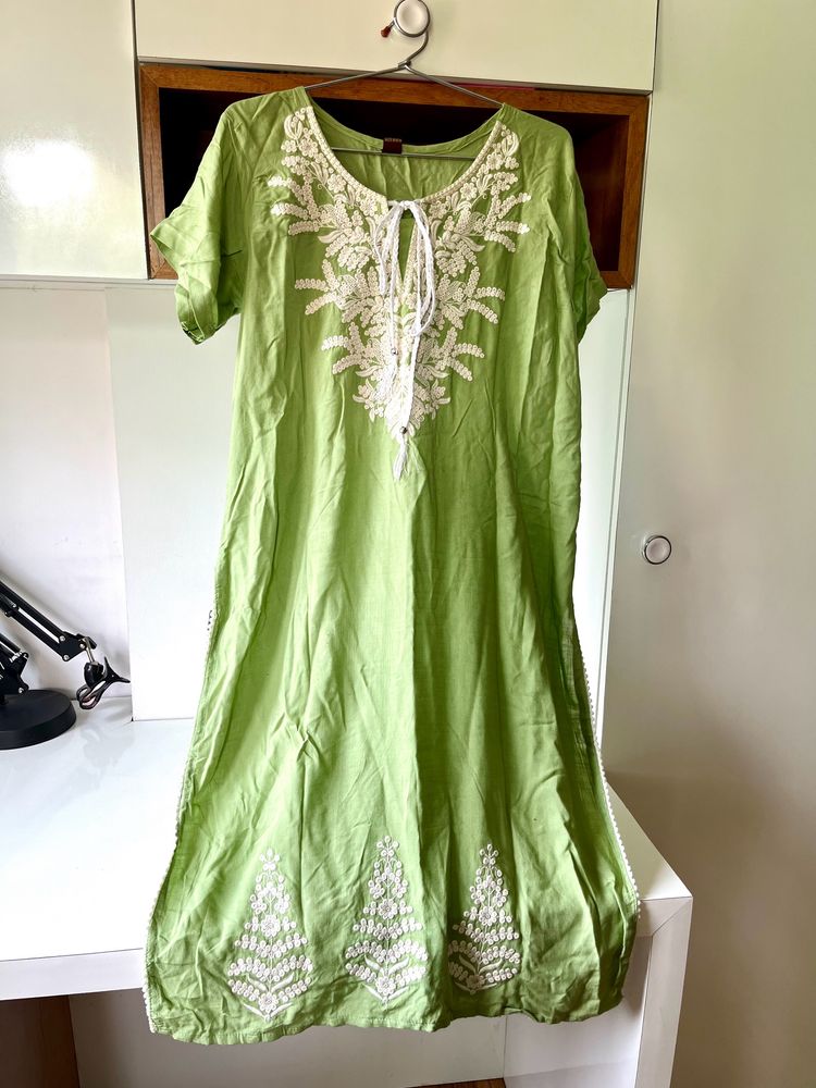 Fluorescent Green Kurta