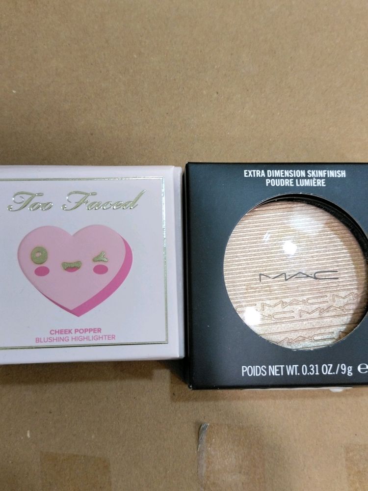 Too Faced Cheel Popper And Mac Highlighter 💕