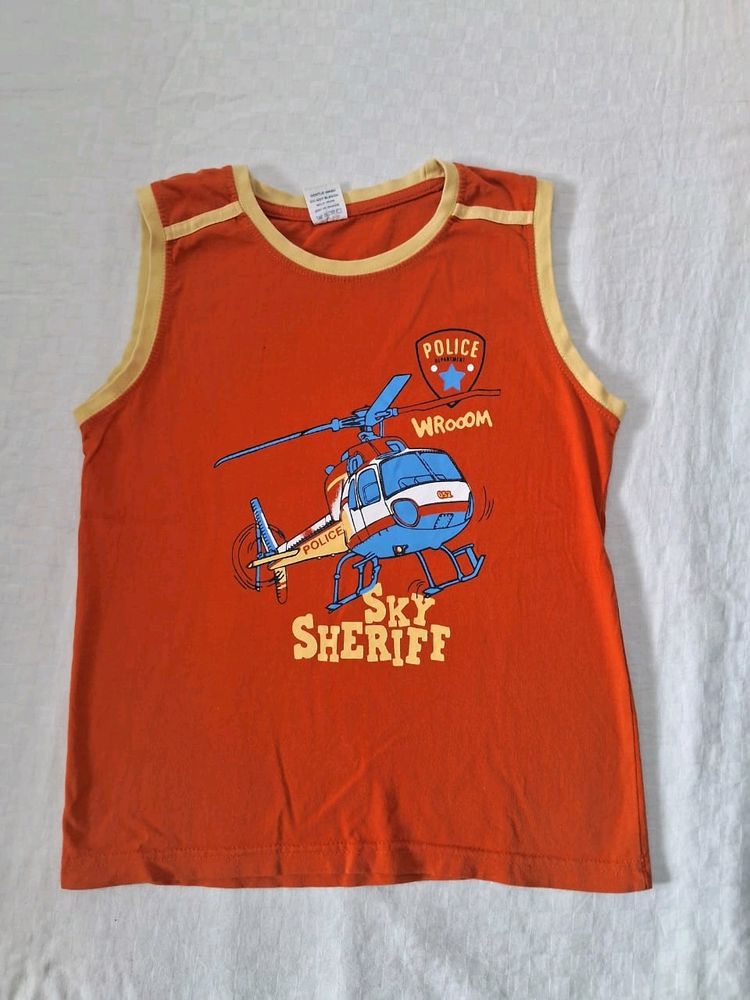 Sleeveless T Shirt For Boys