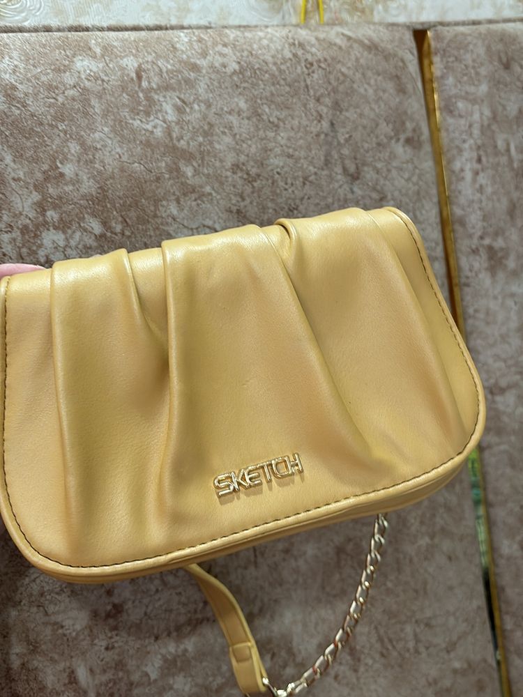 Mustard Yellow Sling Bag.