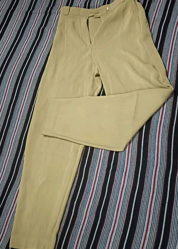 Yellow Super High Waist Formal Pant