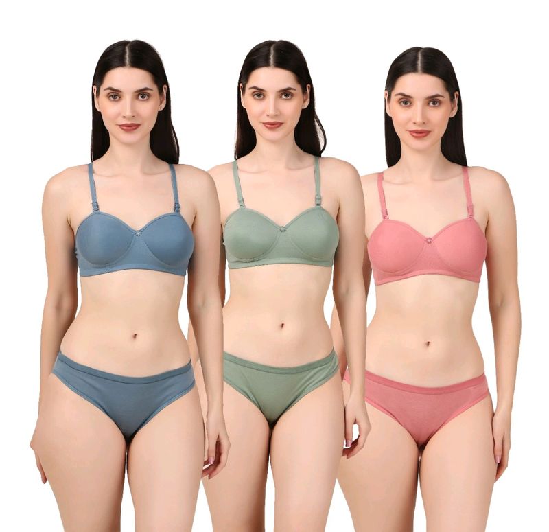 Women's Padded lingerie Set Pack Of 3