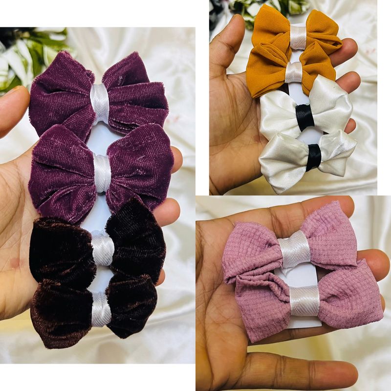 Pack Of 10 Cute  Bow Clips Combo