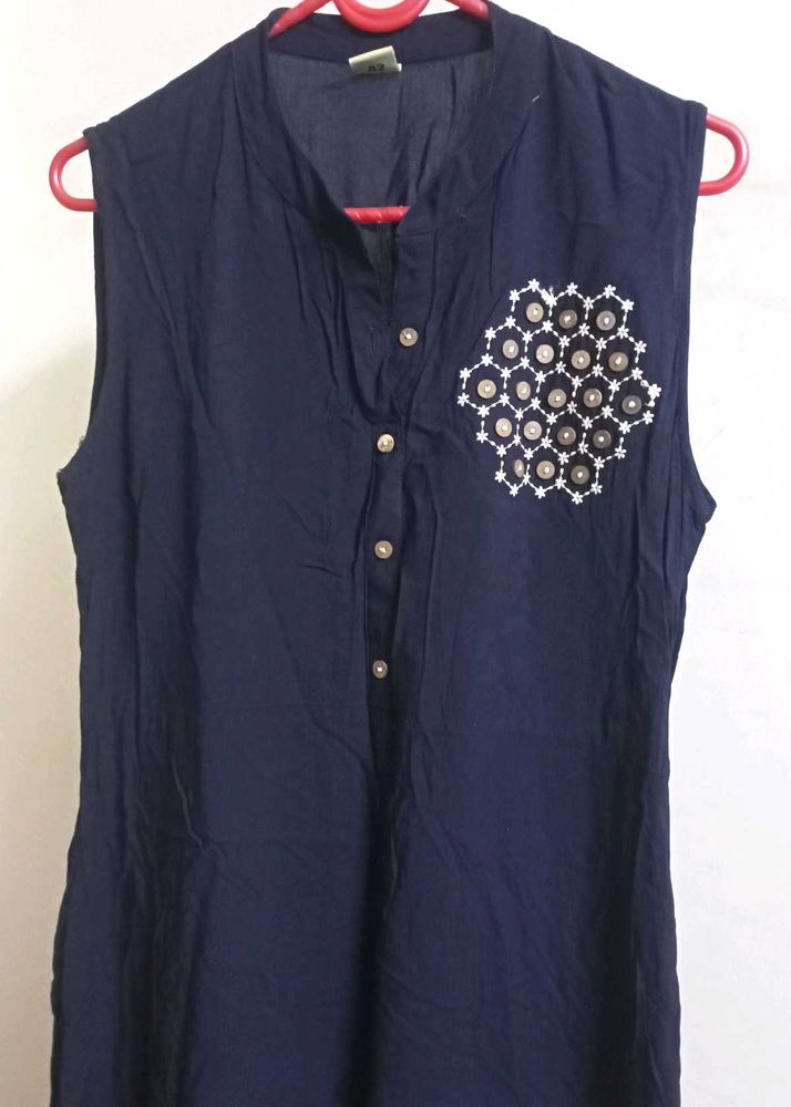 Navy Blue A Line Kurta