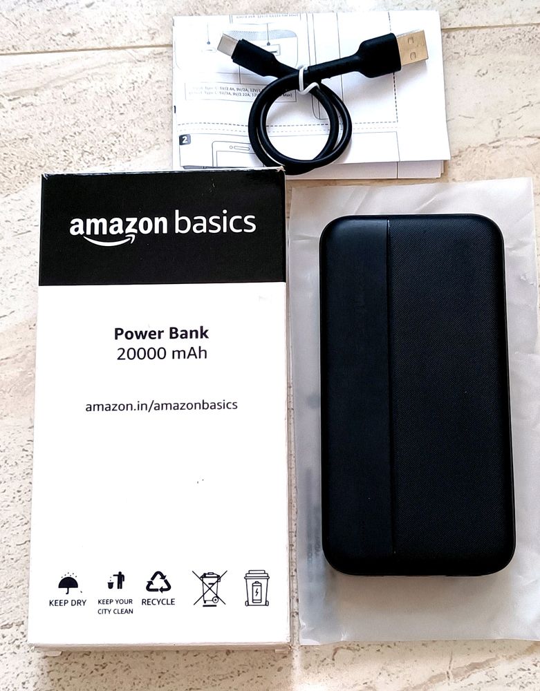 Brand new Power Bank By Amazon Basics 20,000 MAh