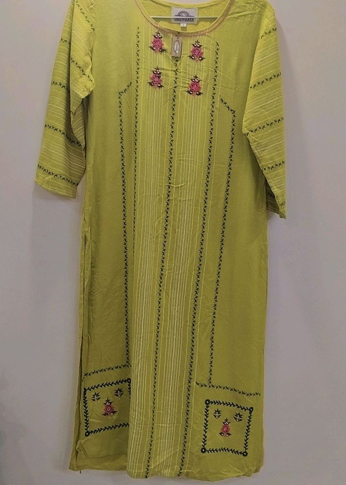 Daily Kurti Lime Green Colour