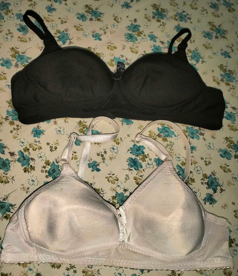 Black And White Combo Padded Bra