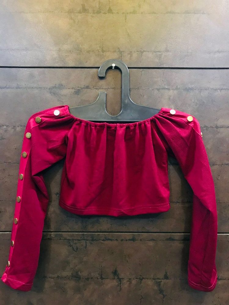 BARDOT RED TOP