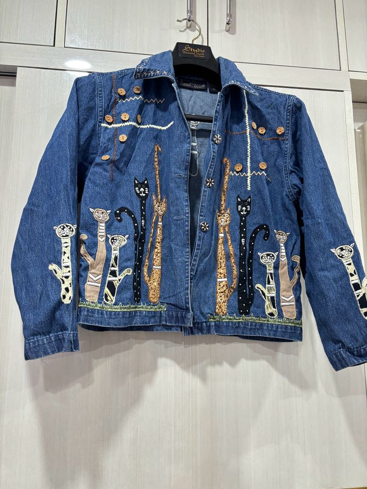 Printed  Denim Jacket