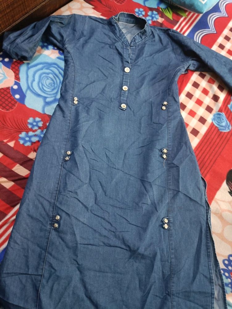 Denim Kurta