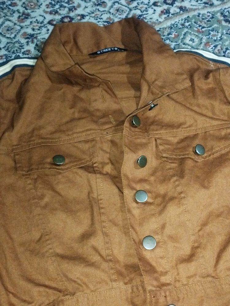 Brown Denim Jacket For Girls/Women