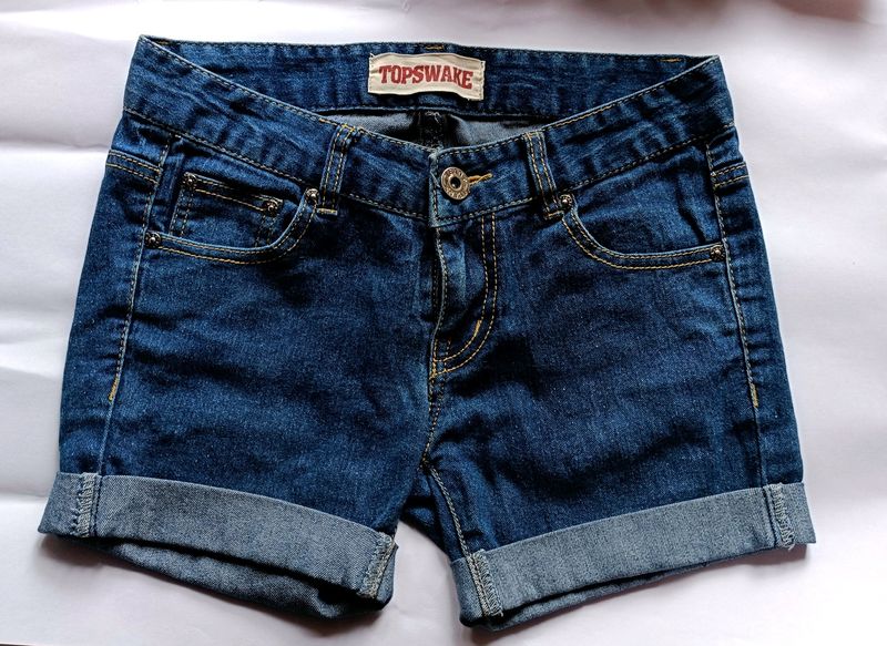 Women Slim Fit Denim Shorts