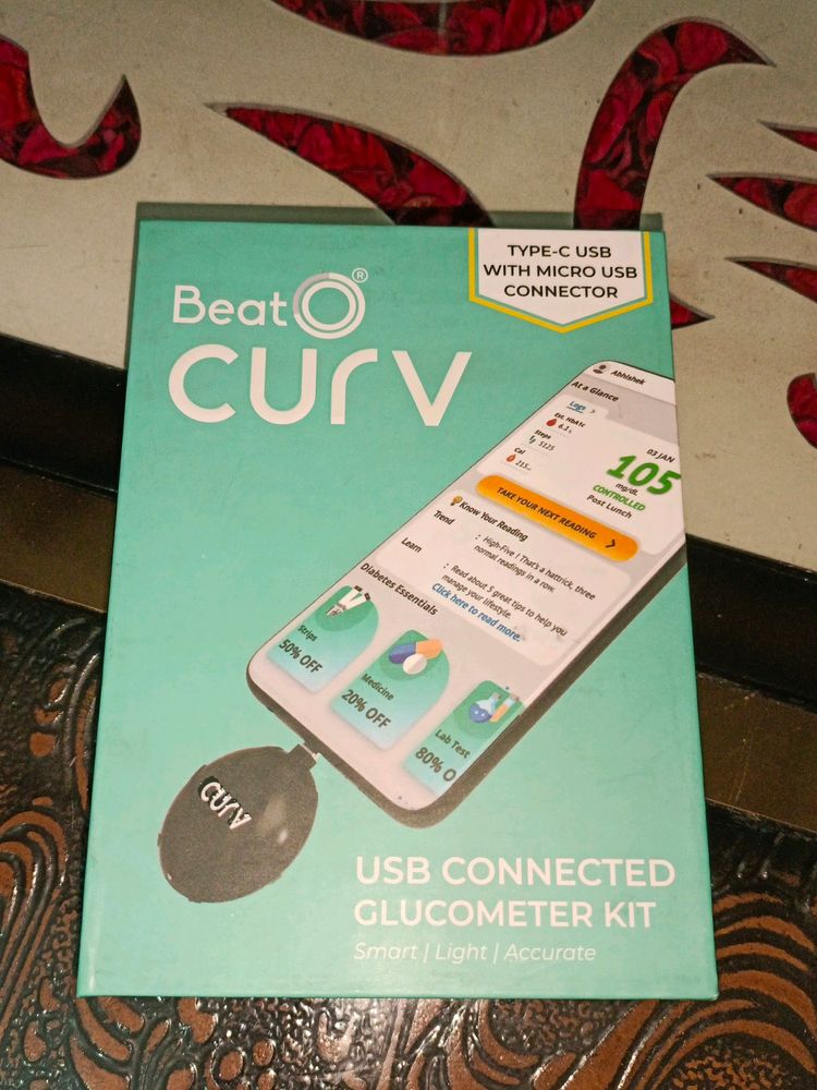 Beato Curv Glucometer Type C With Micro USB