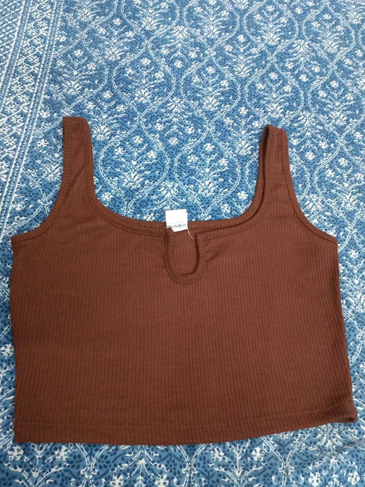 Cute brown CROP Top