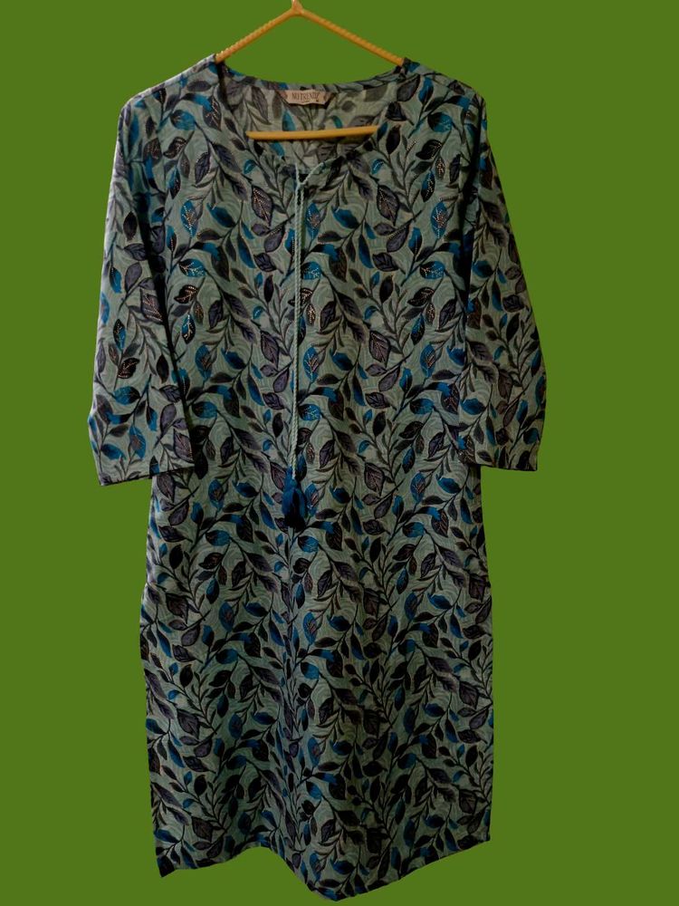 1pc Printed Cotton Blend Kurta