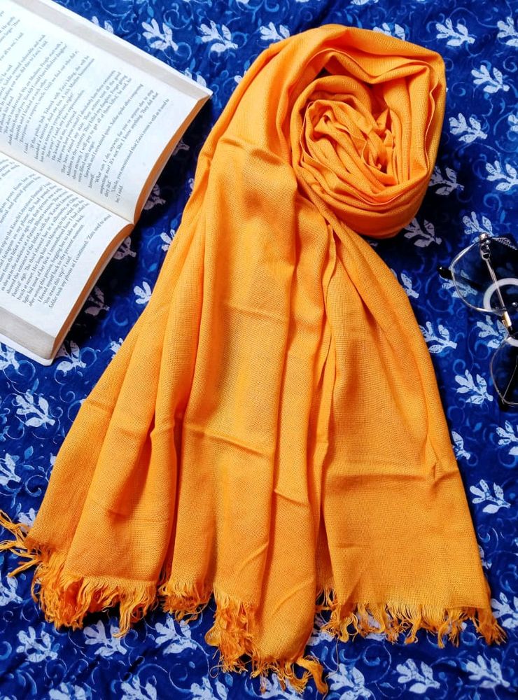 Mustard Yellow Solid Color Scarf