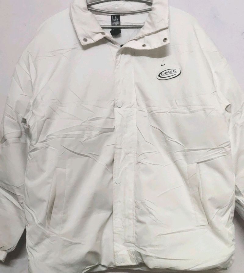 White Zip Front Jacket