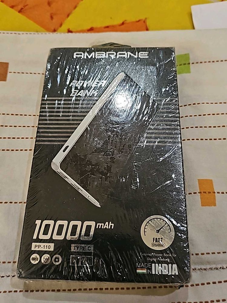 Ambrane Pp110 10000mah Power Bank Brand New Sealed